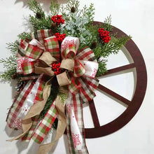 Load image into Gallery viewer, Christmas Decoration Door Hanging Wooden Roulette Wheel Wheel Garland
