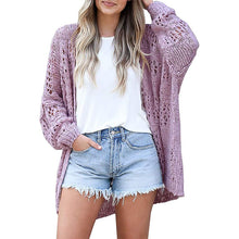 Load image into Gallery viewer, Long-sleeved Lightweight Loose Cardigan Sweater
