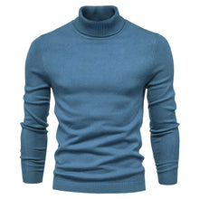 Load image into Gallery viewer, Men&#39;s Solid Color Slim Pullover Turtleneck Sweater Winter Casual Tops Clothing
