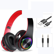 Load image into Gallery viewer, LED Wireless Bluetooth Headphones Gaming Headsets Sport Earphone With Support TF Card Colorful Breathing Lights
