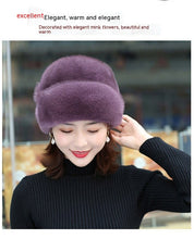 Load image into Gallery viewer, Fur Hat Female Winter Artificial Mink Hair Top Hat
