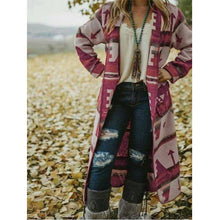 Load image into Gallery viewer, Slim Top Cross-border Long Sleeve Printed Long Coat
