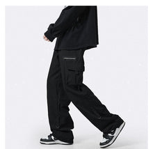 Load image into Gallery viewer, Light Green Multi-pocket Cargo Straight Loose Casual Niche Zipper Mop Pants
