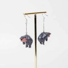 Load image into Gallery viewer, Christmas Hippo Earrings Small Pendant Decoration Props
