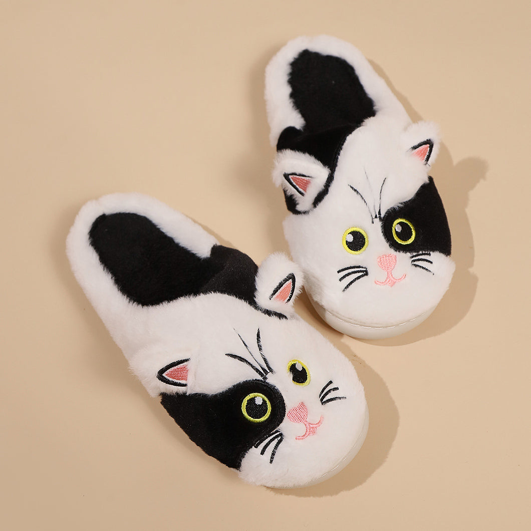 Kitty Fluffy Slippers Autumn And Winter Warm