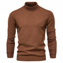 Load image into Gallery viewer, Men&#39;s Solid Color Slim Pullover Turtleneck Sweater Winter Casual Tops Clothing
