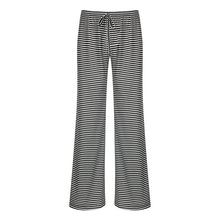 Load image into Gallery viewer, Women&#39;s Striped Print Trousers Y2K Fashion Casual Lace Up Home Straight  Wide-leg Pants
