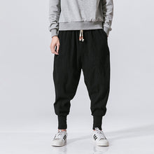 Load image into Gallery viewer, Cotton And Linen Feet Jarem Pants Tide Hip Hop Pants For Man
