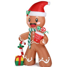 Load image into Gallery viewer, 7.9 FT Lighted Christmas Inflatable Decoration, Inflatable Gingerbread Man Outdoor Decoration, Funny Blow Up Yard Decorations With Built-in LED Lights For Holiday Party Front Yard Lawn Garden Decor
