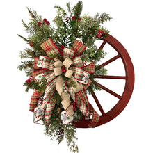 Load image into Gallery viewer, Christmas Decoration Door Hanging Wooden Roulette Wheel Wheel Garland
