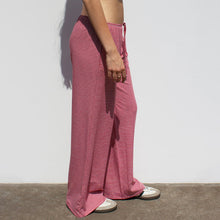 Load image into Gallery viewer, Women&#39;s Striped Print Trousers Y2K Fashion Casual Lace Up Home Straight  Wide-leg Pants
