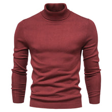 Load image into Gallery viewer, Men&#39;s Solid Color Slim Pullover Turtleneck Sweater Winter Casual Tops Clothing
