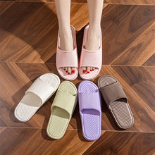 Load image into Gallery viewer, Summer slipper indoor house shoes in various solid colors with rhombus stripe design, non-slip and comfortable for men, women, couples.
