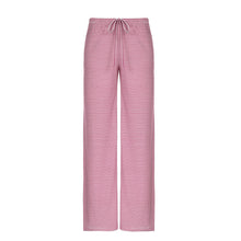 Load image into Gallery viewer, Women&#39;s Striped Print Trousers Y2K Fashion Casual Lace Up Home Straight  Wide-leg Pants
