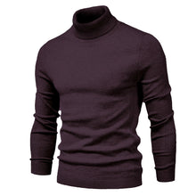 Load image into Gallery viewer, Men&#39;s Solid Color Slim Pullover Turtleneck Sweater Winter Casual Tops Clothing
