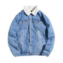 Load image into Gallery viewer, Winter Fleece-lined Denim Coat For Men Thickened
