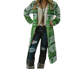 Load image into Gallery viewer, Slim Top Cross-border Long Sleeve Printed Long Coat
