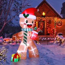 Load image into Gallery viewer, 7.9 FT Lighted Christmas Inflatable Decoration, Inflatable Gingerbread Man Outdoor Decoration, Funny Blow Up Yard Decorations With Built-in LED Lights For Holiday Party Front Yard Lawn Garden Decor
