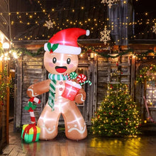 Load image into Gallery viewer, 7.9 FT Lighted Christmas Inflatable Decoration, Inflatable Gingerbread Man Outdoor Decoration, Funny Blow Up Yard Decorations With Built-in LED Lights For Holiday Party Front Yard Lawn Garden Decor
