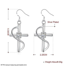 Load image into Gallery viewer, New Cross-border Popular Elongated Cross Earrings
