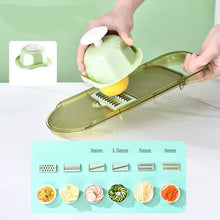 Load image into Gallery viewer, Multifunction Transparent Vegetable Cutter Steel Blade Potato Slicer Fruit Shred Dicing Blades Carrot Cheese Grater Chopper Kitchen Gadgets
