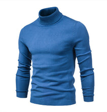 Load image into Gallery viewer, Men&#39;s Solid Color Slim Pullover Turtleneck Sweater Winter Casual Tops Clothing
