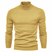 Load image into Gallery viewer, Men&#39;s Solid Color Slim Pullover Turtleneck Sweater Winter Casual Tops Clothing
