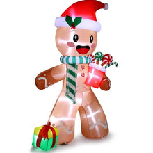 Load image into Gallery viewer, 7.9 FT Lighted Christmas Inflatable Decoration, Inflatable Gingerbread Man Outdoor Decoration, Funny Blow Up Yard Decorations With Built-in LED Lights For Holiday Party Front Yard Lawn Garden Decor
