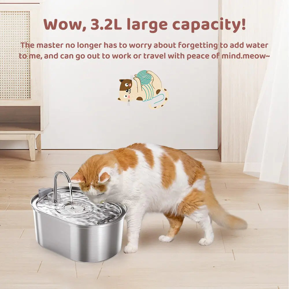 Stainless Steel Cat Water Dispenser