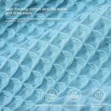 Load image into Gallery viewer, Pure Cotton Waffle Bath Towel Honeycomb Plain Water Absorption Bath Towel
