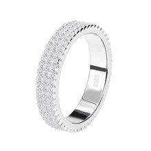 Load image into Gallery viewer, Simple Finger Three Rows Diamond-studded Ring Women&#39;s Jewelry
