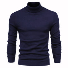 Load image into Gallery viewer, Men&#39;s Solid Color Slim Pullover Turtleneck Sweater Winter Casual Tops Clothing
