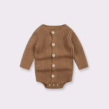 Load image into Gallery viewer, Knitted Sweater Baby Bodysuit One-piece Baby Wear
