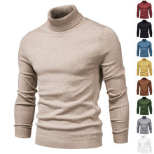 Load image into Gallery viewer, Men&#39;s Solid Color Slim Pullover Turtleneck Sweater Winter Casual Tops Clothing
