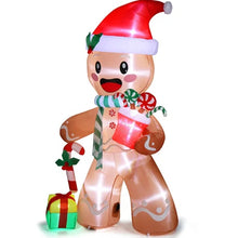 Load image into Gallery viewer, 7.9 FT Lighted Christmas Inflatable Decoration, Inflatable Gingerbread Man Outdoor Decoration, Funny Blow Up Yard Decorations With Built-in LED Lights For Holiday Party Front Yard Lawn Garden Decor
