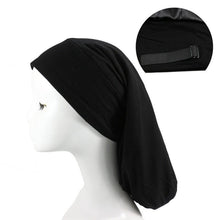 Load image into Gallery viewer, Women&#39;s Satin Satin Lined Adjustable Long Nightcap
