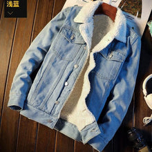 Load image into Gallery viewer, Winter Fleece-lined Denim Coat For Men Thickened
