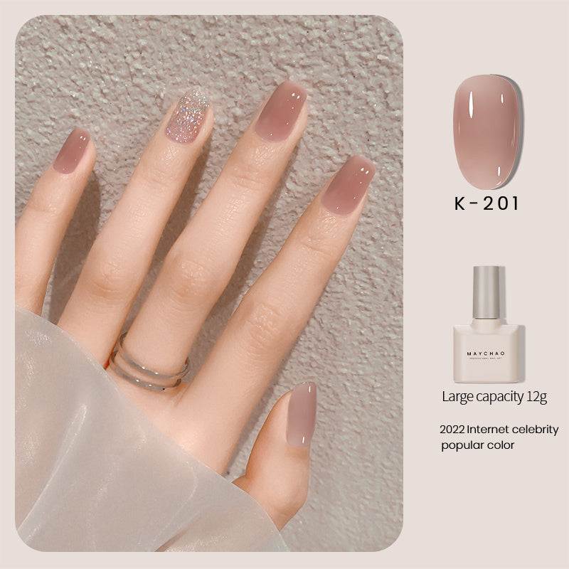 Transparent Jade Fat Ice Transparent Nude Nail Polish