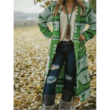 Load image into Gallery viewer, Slim Top Cross-border Long Sleeve Printed Long Coat
