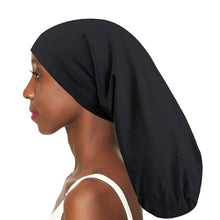 Load image into Gallery viewer, Women&#39;s Satin Satin Lined Adjustable Long Nightcap
