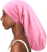 Load image into Gallery viewer, Women&#39;s Satin Satin Lined Adjustable Long Nightcap
