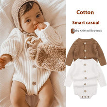 Load image into Gallery viewer, Knitted Sweater Baby Bodysuit One-piece Baby Wear
