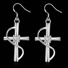 Load image into Gallery viewer, New Cross-border Popular Elongated Cross Earrings
