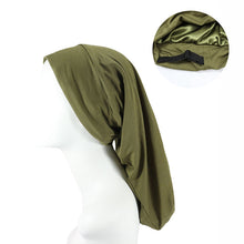 Load image into Gallery viewer, Women&#39;s Satin Satin Lined Adjustable Long Nightcap
