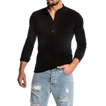 Load image into Gallery viewer, Men&#39;s Fashion Solid Color Long Sleeve O-neck T-shirts Mens
