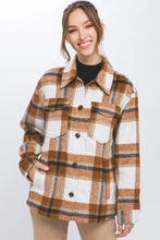 Load image into Gallery viewer, Love Tree Plaid Button Up Shacket
