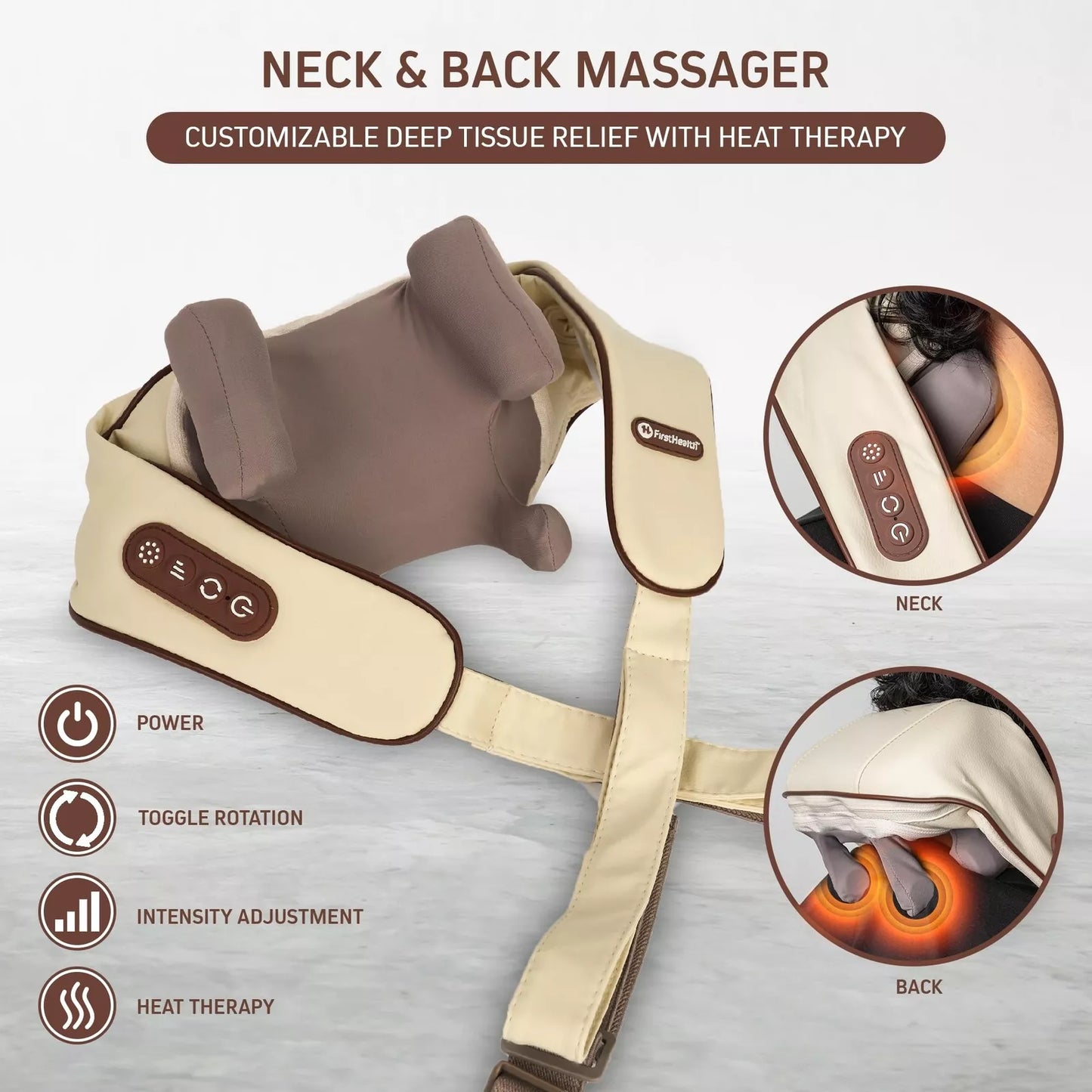 Cervical Neck & Back Massager for Fast Pain Relief