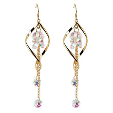 Load image into Gallery viewer, Wavy Long Crystal Earrings
