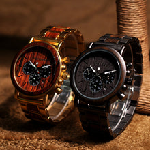 Load image into Gallery viewer, Men&#39;s Wooden Watch Miyota Movement Solid Wood Watch
