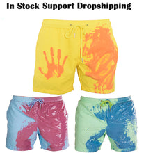 Load image into Gallery viewer, Mens Color Change Quick Dry Swim Trunks
